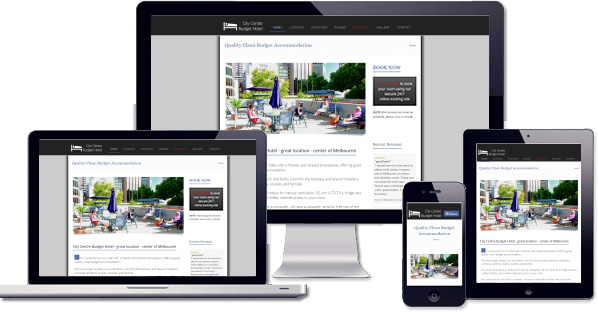 Customised responsive website created for City Centre Budget Hotel